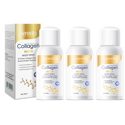 Serovita Firming Collagen Spray, Hydrating Anti-Aging Moisturizer Mist for Face & Body, Fast-Absorbing Non-Greasy, 100ml (Serovita-(3PCS))