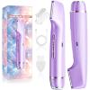 Bikini Trimmer for Women 2 in 1, Dual Head Womens Electric Shaver, Electric Razors for Pubic Hair, IPX7 Waterproof Rechargeable Facial Hair Removal for Shaving Underarm Leg Arm Face Body, Purple view 1