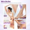 Bikini Trimmer for Women 2 in 1, Dual Head Womens Electric Shaver, Electric Razors for Pubic Hair, IPX7 Waterproof Rechargeable Facial Hair Removal for Shaving Underarm Leg Arm Face Body, Purple view 4