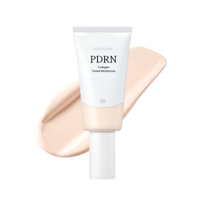 mixsoon PDRN Collagen Tinted Moisturizer - Skincare-Infused Base with Rice PDRN & Peptides, 24H Vibrant Glow & Luminous Hydration, 10 Shades 50ml / 1.69 fl.oz. Korean Glass Skin