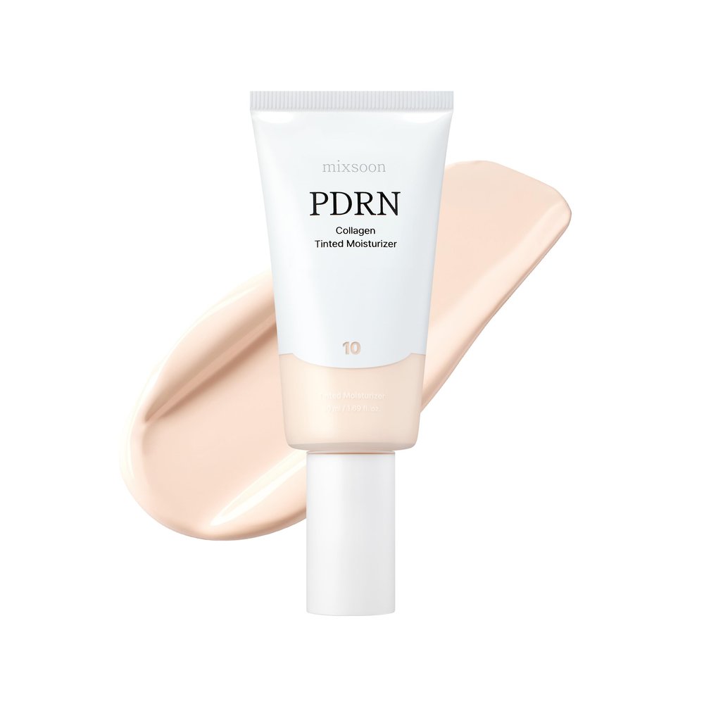 mixsoon PDRN Collagen Tinted Moisturizer - Skincare-Infused Base with Rice PDRN & Peptides, 24H Vibrant Glow & Luminous Hydration, 10 Shades 50ml / 1.69 fl.oz. Korean Glass Skin