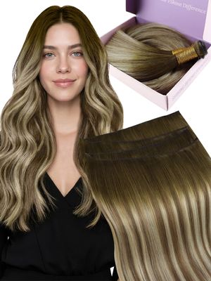 Fshine Genius Weft Human Hair Extensions, 60 g 22 Inch Real Human Hair