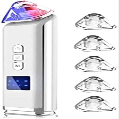 Electric Blackhead Remover Vacuum, Acne Comedone Extractor with Adjustable Suction, Facial Pore Cleaner, 5 Probes, Hot & Cold Compress for Deep Cleaning