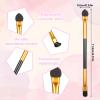 20 PCS Dual End Eyeshadow Smudge Brush 2 in 1 Eyeshadow Sponge Concealer Brush Double Sided Eyeshadows Makeup Brushes Eyeshadows Applicator Makeup Cosmetic Tool for Blending Eye Shadow Women Lady view 4