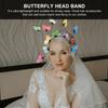 STOBAZA 2 Pcs Butterfly Headband Set for Women, Plastic Photography Hair Accessories, Bridal Floral Headpiece for Travel and Photo Shoot view 4