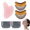 2pcs Lymphatic Brush,Lymphatic Contour Face Brush,Guasha Face Brush,Dry Brush for Lymphatic Drain,Lymphatic Drainage with 1 Scraping Tool,Jawline Sculpting Puffiness Lifting Relaxation view 1