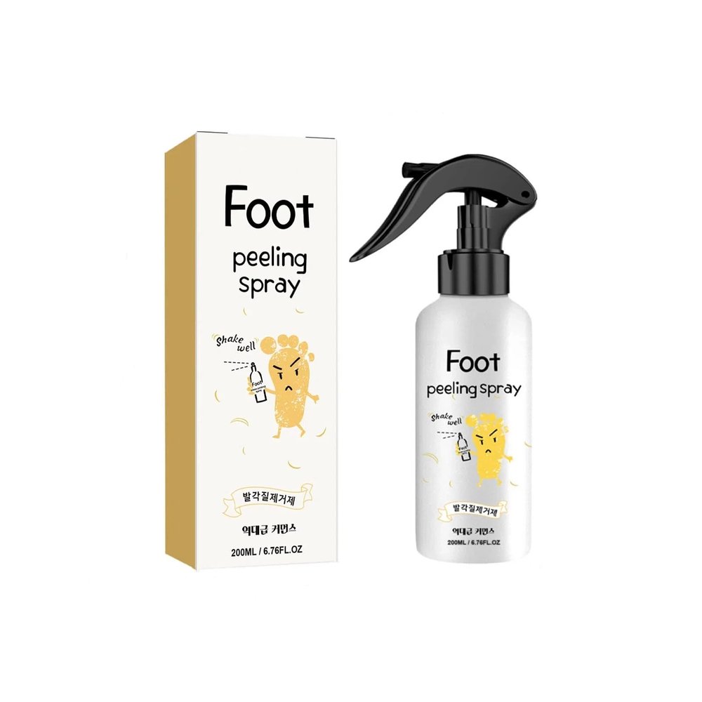 Foot Peeling Spray for Dry Cracked Feet, Exfoliating Foot Peel Mask Spray with Natural Plant Extracts, Fast-Acting Foot Care Callus Remover to Remove Dead Skin Soften Rough Heels 200ml/6.76fl.oz (1)