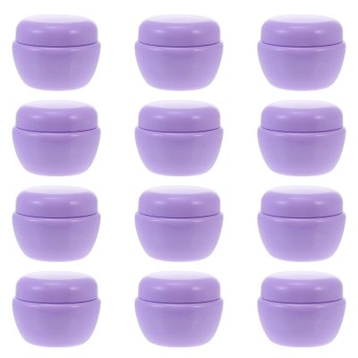 Anneome 12pcs 30g Plastic Cream Lotion Containers, Refillable Cosmetic Sample Jars with Lids, Travel Makeup Cream Pots for Beauty and Personal Care Storage