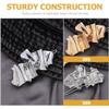 DINHEAROM 2pcs Irregular Metal Hair Clips for Teen Wave Edge Barrettes Fashion Hair Accessories Side Styling Clips Random Color view 3
