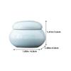 MALUGOGO 6pcs Mini Ceramic Cosmetic Storage Jars Small Cream Containers Travel Face Cream Jars with Lid for Skincare and Makeup view 2