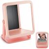Novabright Pink True Non-reversing Mirror, Reflection True Image for Makeup, Hair Styling, Grooming & Facial Symmetry, Desktop Vanity Essential 10" L x 7.5" W x 5.5" D view 1