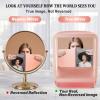 Novabright Pink True Non-reversing Mirror, Reflection True Image for Makeup, Hair Styling, Grooming & Facial Symmetry, Desktop Vanity Essential 10" L x 7.5" W x 5.5" D view 2