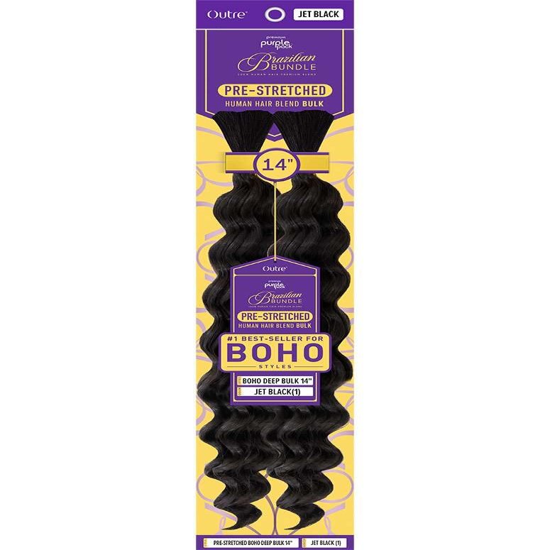 Outre Purple Pack Brazilian - Prestretched Boho Deep Bulk 14" (NATURAL BLACK)