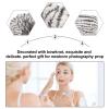 DEARMAMY Washing Hair Band with Striped Bow, Charcoal Fiber Elastic Headband for Women, Shower and Facial Skincare Headband view 3