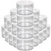 Lip Scrub Containers 50PCS 2/3/5/10/15/20ml Protable Plastic Jars with Lids Small Clear Cosmetic Containers for Lotion Cream Travel Storage(Clear,5ml) view 1