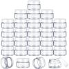 Lip Scrub Containers 50PCS 2/3/5/10/15/20ml Protable Plastic Jars with Lids Small Clear Cosmetic Containers for Lotion Cream Travel Storage(Clear,5ml) view 2