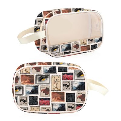 VAMSII Fantasy Novel Lover Gifts Wildflowers Fantasy Witch Transparent Makeup Bag Abraxos Dragon Gift for Bookish (Abraxos TB)