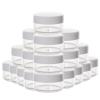 Lip Scrub Containers 50PCS 2/3/5/10/15/20ml Protable Plastic Jars with Lids Small Clear Cosmetic Containers for Lotion Cream Travel Storage(WHITE,20ml) view 1