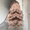 Rina 13x4 Ash Blonde Lace Front Wig Human Hair Body Wave 30 Inch view 3