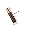 Wakauto 10pcs 10ml Amber Glass Roller Bottles Refillable Small Eye Cream Roll-on Bottles for Essential Oil Storage and Travel view 2