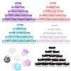 Lip Scrub Containers 60PCS Empty 2g - 20g Travel Small Colorful Covers Clear Plastic Cosmetic Pot Jars With Lids(PURPLE,3g) view 3