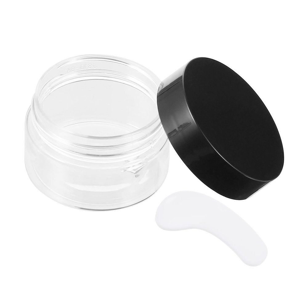 Mobestech 110pcs Cosmetic Cream Holder and Mask Spoon Set with 50ml Refillable Empty Cream Jars for Travel and DIY Skincare Storage