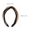 JEWEDECO Woven Raffia Hairband with Black Edging, Handmade Chic Hair Accessory, Wide Straw Headband for Daily Vacation Wear view 2