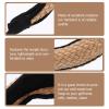 JEWEDECO Woven Raffia Hairband with Black Edging, Handmade Chic Hair Accessory, Wide Straw Headband for Daily Vacation Wear view 3