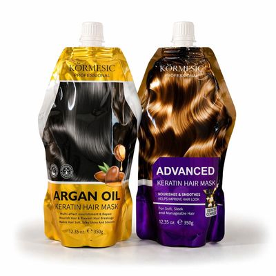 KORMESIC Keratin Hair Mask Duo with Argan Oil, Smoothing & Conditioning Treatment for Soft, Manageable Hair, 350g x2 Set