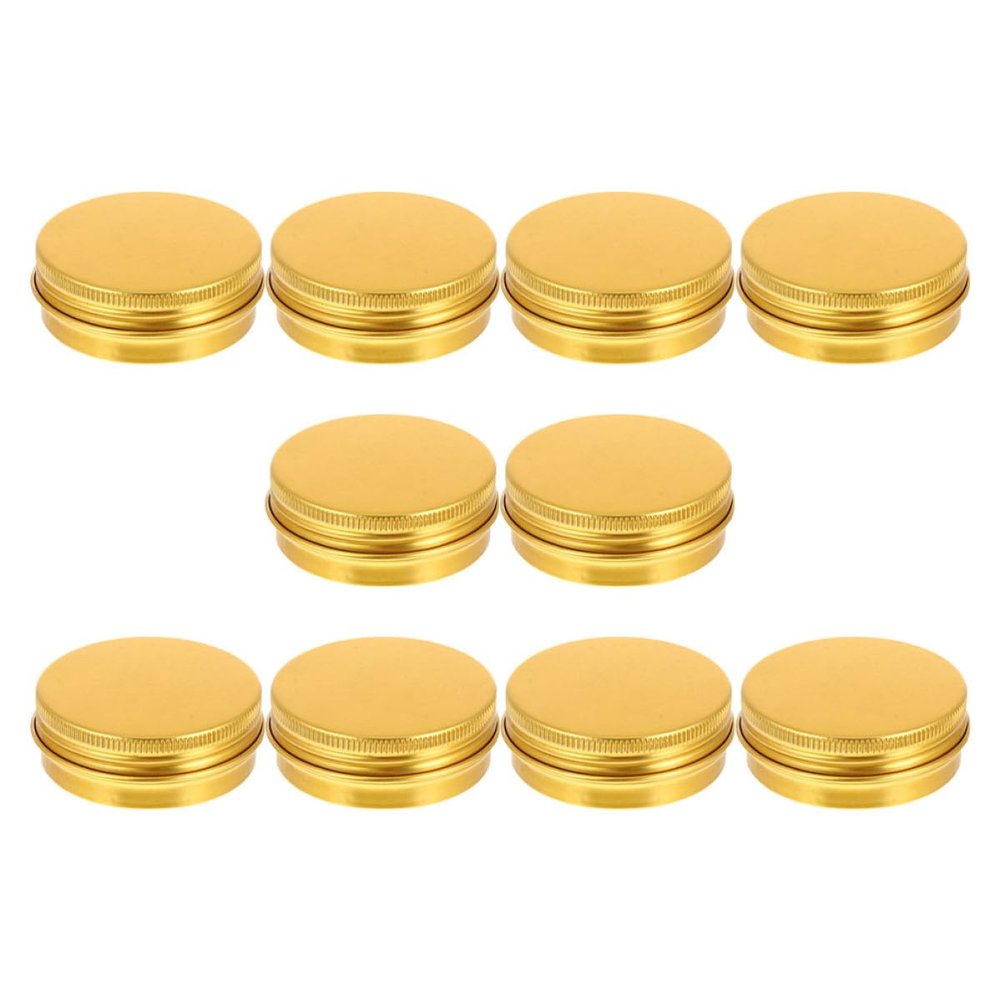 OSALADI 20pcs 60ml Aluminum Cream Jar with Screw Lid, round Aluminium Cosmetic Tin Containers for Makeup Storage and Travel, Refillable Metal Cream Cans