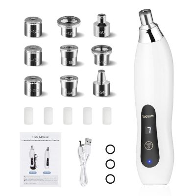 Microdermabrasion Machine, 7 Suction Modes with 9 Diamond Tips