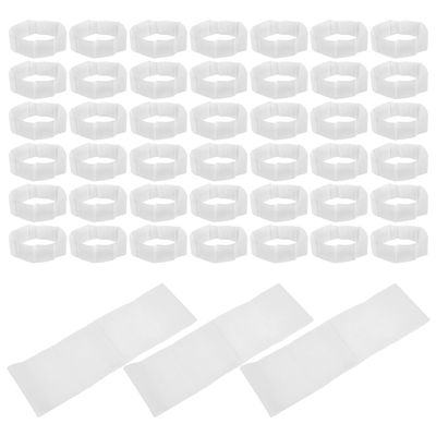 Tofficu 50pcs Disposable Elastic Spa Facial Headbands for Women, Soft Non-woven Fabric Hair Bands with Hook and Loop Closure, Suitable for Skincare, Makeup, Salon and Spa Use