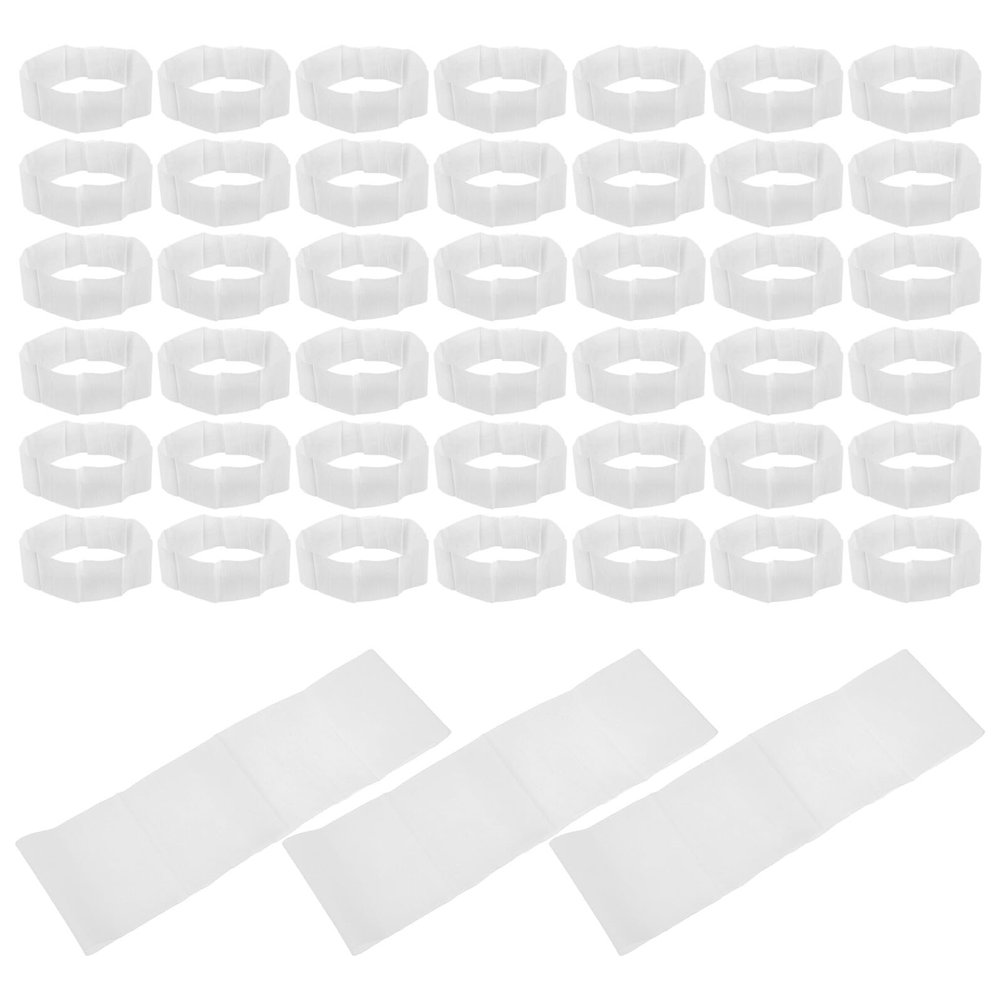Tofficu 50pcs Disposable Elastic Spa Facial Headbands for Women, Soft Non-woven Fabric Hair Bands with Hook and Loop Closure, Suitable for Skincare, Makeup, Salon and Spa Use