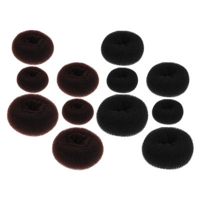 WRITWAA 12pcs Hair Bun Donut Set Large and Medium Size Ballet Bun Maker Rings for Women and Suitable for Styling
