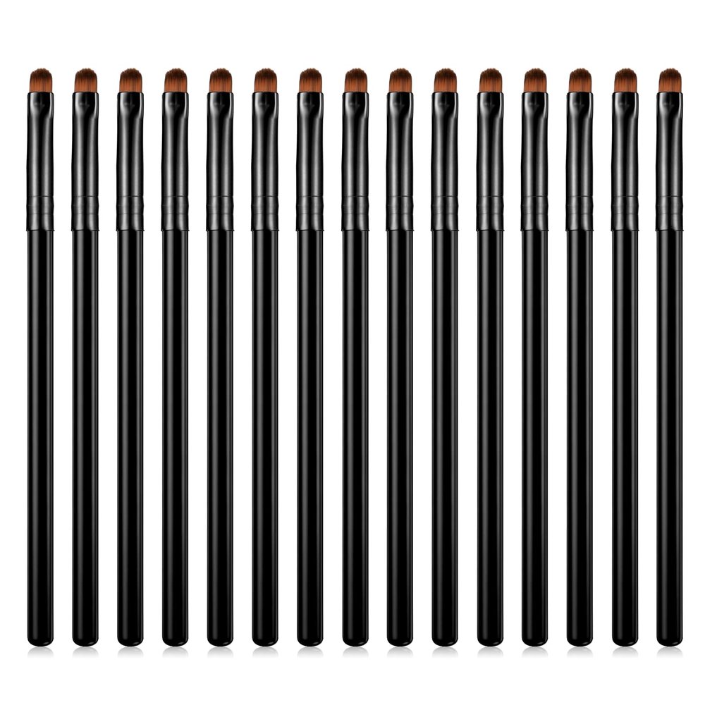 15PCS Small Flat Concealer Brush, Precision Travel Lip Brushes
