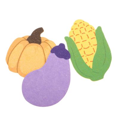 JOINPAYA 3pcs Vegetable-Shaped Loofah Bath Sponges Body Scrubber Shower Puff Exfoliating Shower Sponge for Back and Body Washing