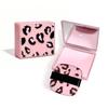 SYNTHORA Oil Blotting Papers for Face, 100 Sheets Oil Absorbing Blotting Paper with Mirror & Puff, Linen Fiber Shine Control Sheets, Makeup Friendly Portable Oil Control for Oily Skin(Pink Leopard) view 1