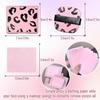SYNTHORA Oil Blotting Papers for Face, 100 Sheets Oil Absorbing Blotting Paper with Mirror & Puff, Linen Fiber Shine Control Sheets, Makeup Friendly Portable Oil Control for Oily Skin(Pink Leopard) view 2