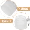 CORHAD 15pcs 10g Frosted Glass Jars with Silver Lids Empty Travel Size Cosmetic Containers for Body Butter, Lip Balm, Creams, and Moisturizers Refillable Sample Pots for Makeup view 3