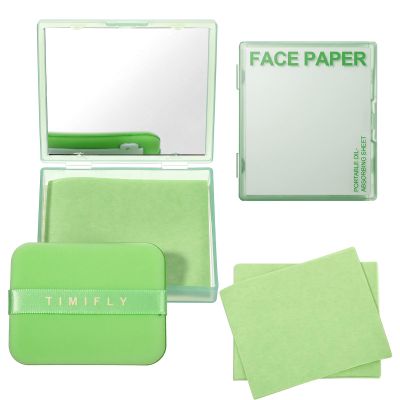 Oil Blotting Sheets for Face 300 Pcs Blotting Papers with Mirror Puff