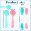 4 Pack Silicone Facial Cleansing Brush Manual Faces Scrub Brushes 2 in 1 Silicone Face Mask Brush & Face Scrubber Skin Friendly Soft Bristles for Blackheads Makeup Residues Removal view 2