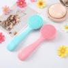 4 Pack Silicone Facial Cleansing Brush Manual Faces Scrub Brushes 2 in 1 Silicone Face Mask Brush & Face Scrubber Skin Friendly Soft Bristles for Blackheads Makeup Residues Removal view 4