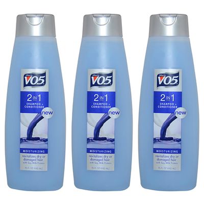 Alberto VO5 2 in 1 Shampoo and Conditioner for Unisex - 15 oz Shampoo and Conditioner - Pack of 3