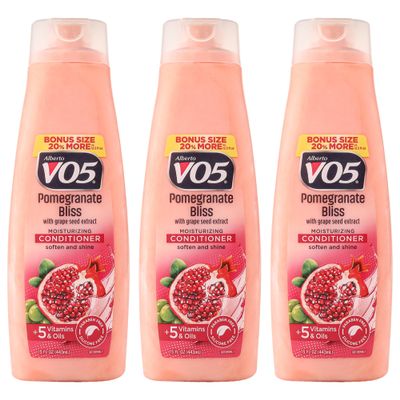 Alberto VO5 Moisturizing Pomegranate Bliss Conditioner for Unisex - 15 oz Conditioner - Pack of 3