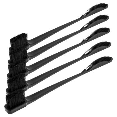 WESIEVYA Dual-ended Eye Brow Comb and Lash Tool 5pcs Set, Black Double Head Concealer Brush and Eyelash Grooming Brush for Women Makeup Application and Hair Styling