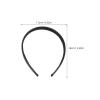 NULYLU 4pcs Black Wide Thick Elastic Headbands for Women, Pu Leather Hairbands for Daily Wear, Yoga, and Party Hair Accessories view 2