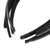 NULYLU 4pcs Black Wide Thick Elastic Headbands for Women, Pu Leather Hairbands for Daily Wear, Yoga, and Party Hair Accessories view 3