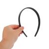 NULYLU 4pcs Black Wide Thick Elastic Headbands for Women, Pu Leather Hairbands for Daily Wear, Yoga, and Party Hair Accessories view 4