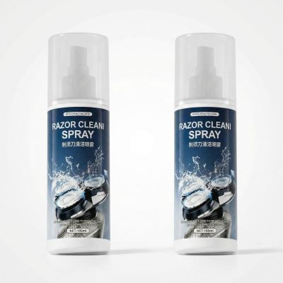 110ml Razor Cleaning Liquid, Cleaning Spray, Compatible With Braun S3 S4 S5 S6 S7 S8 S9 Series Electric Shavers(2 PCS)