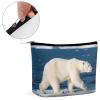 PNOMEDPKJ Travel Polar Bear Makeup Bag PU Leather Cosmetic Bags for Women with Zipper Portable Personalized Toiletry Pouch Waterproof Organizer Gift for Mother Girls view 4